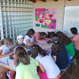 Primer dia de campamento de inglés