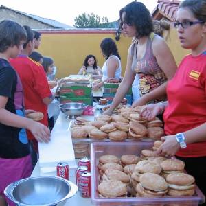 comida en campamentos