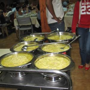 comida en campamentos