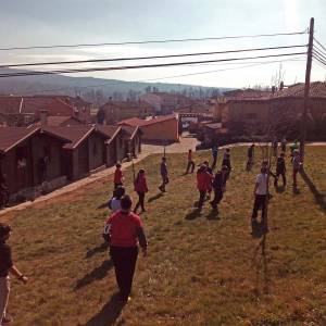 encuentro de colegios en el campamento