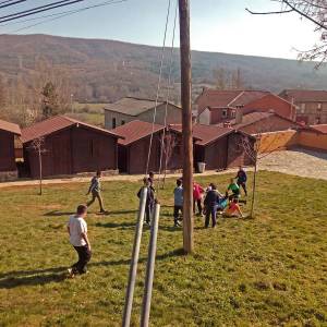 encuentro de colegios en el campamento